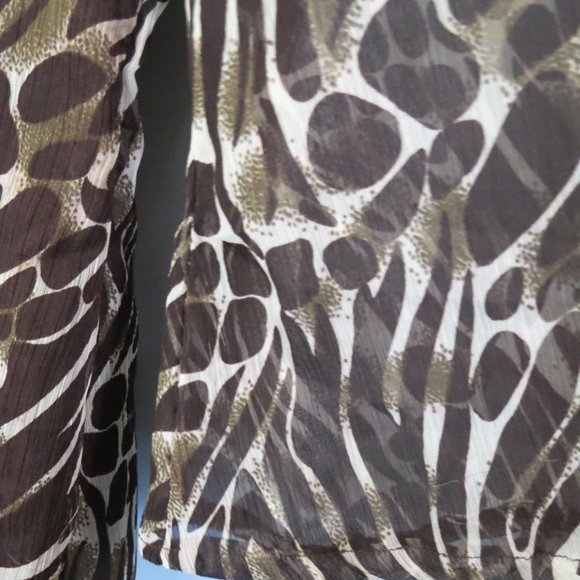 JENDI - animal boho print style top - size large. - Picture 4 of 5
